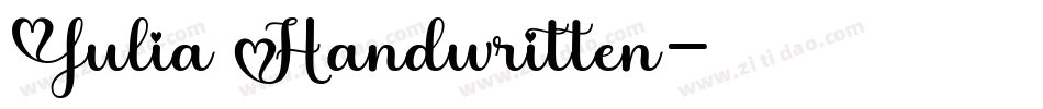 Julia Handwritten字体转换